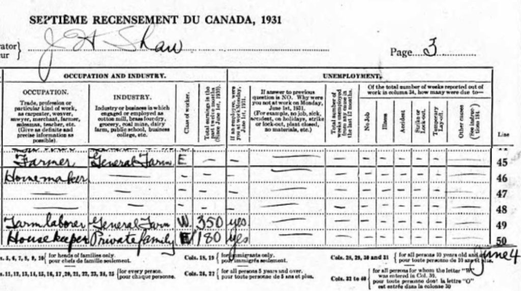 1931 Census record for Archie Deans Ferguson, Lily Ann Rebecca Ferguson, Helen Ann Ferguson, Roert Duncan Ferguson, Albert Hill and Ruth Elizabeth Hodgson